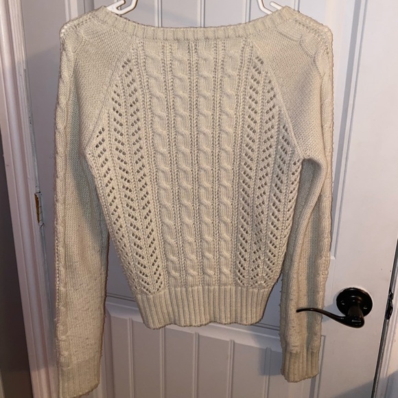 Bluenotes Cream Zipup Scoop Neck Cardigan | SIZE: S - Picture 5 of 10